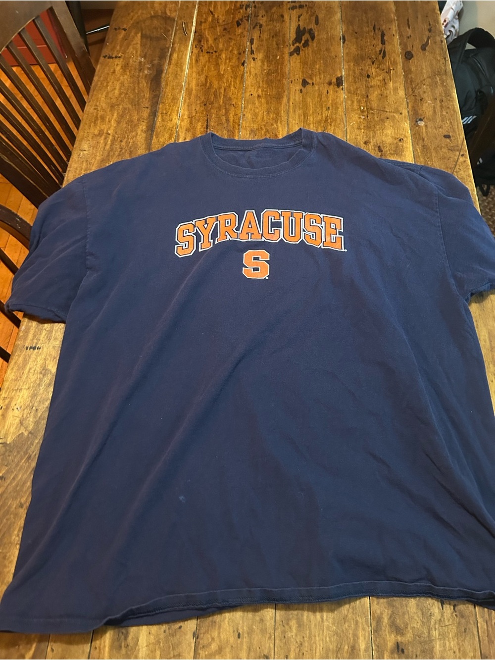 Rawlings Navy Syracuse Logo Short Sleeve Tee